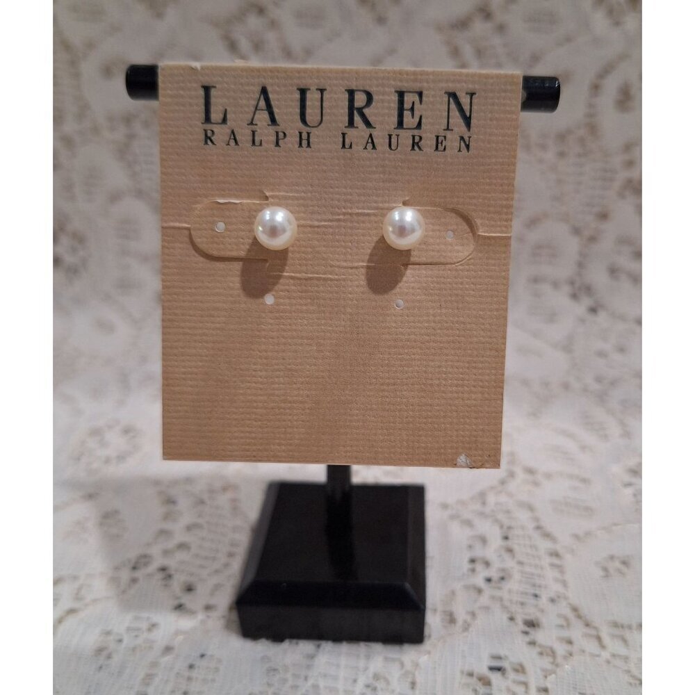 EUC Lauren Ralph Lauren Faux Pearl Stud Earrings